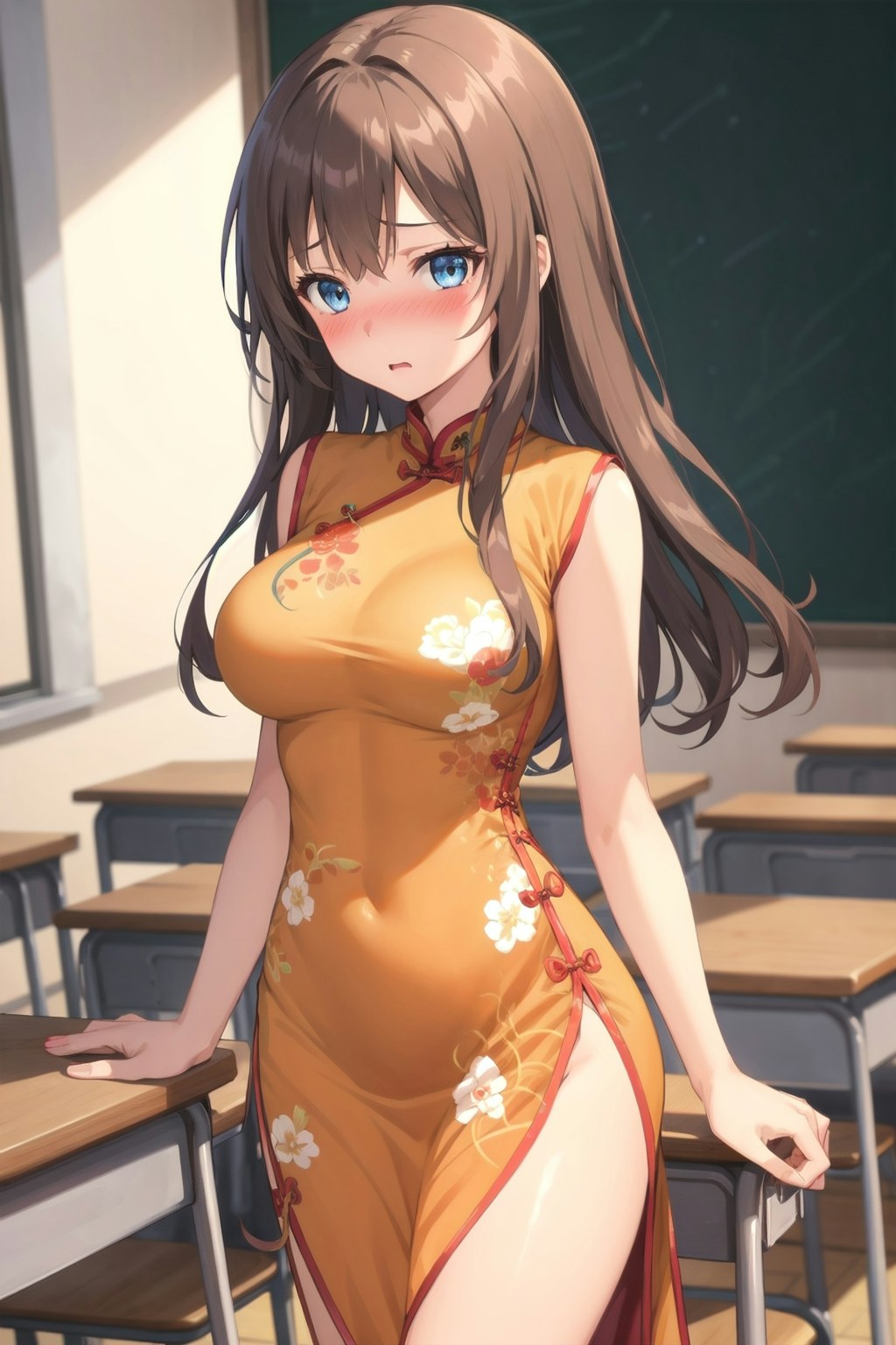 チャイナドレスの試着