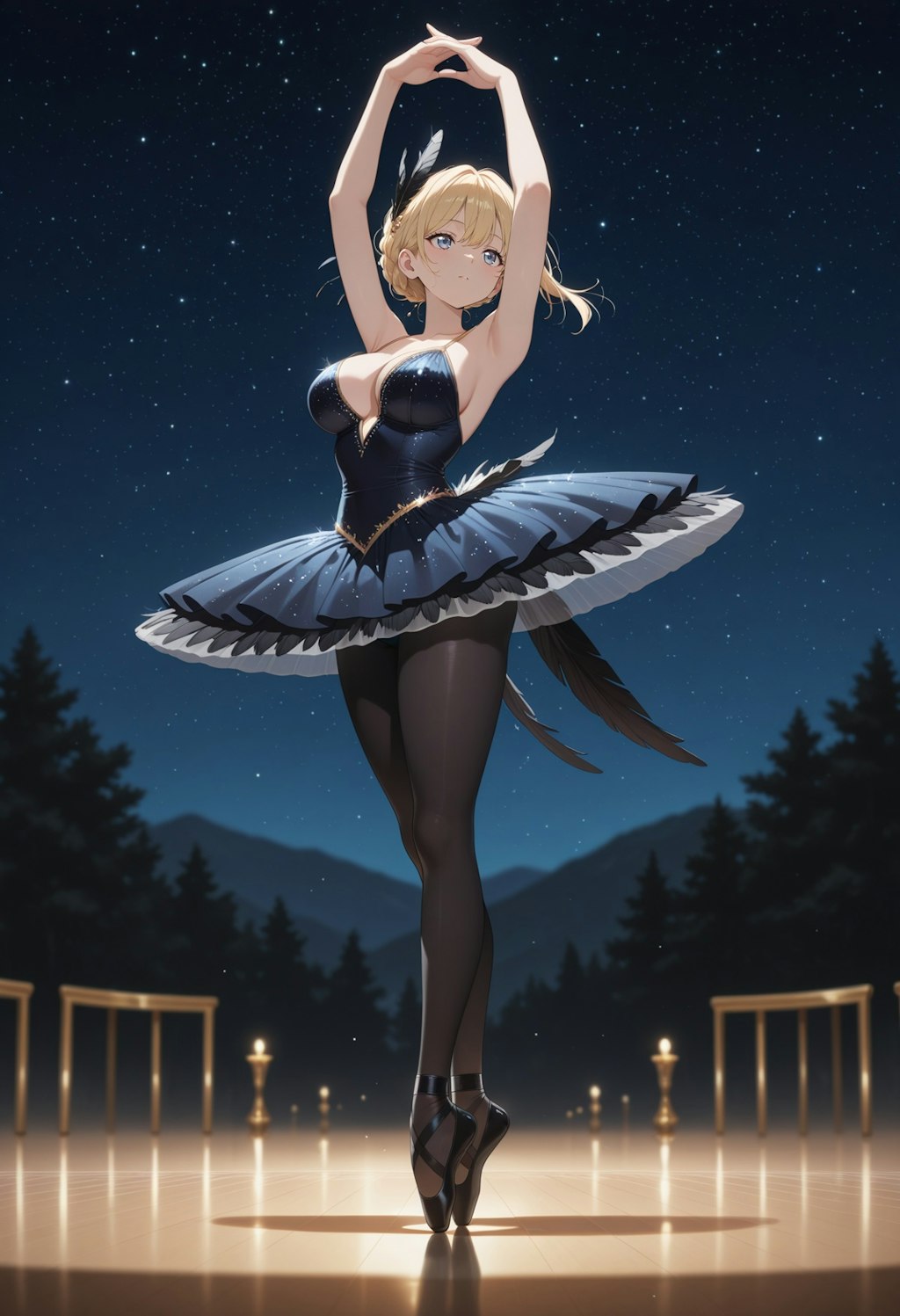 夜に舞う