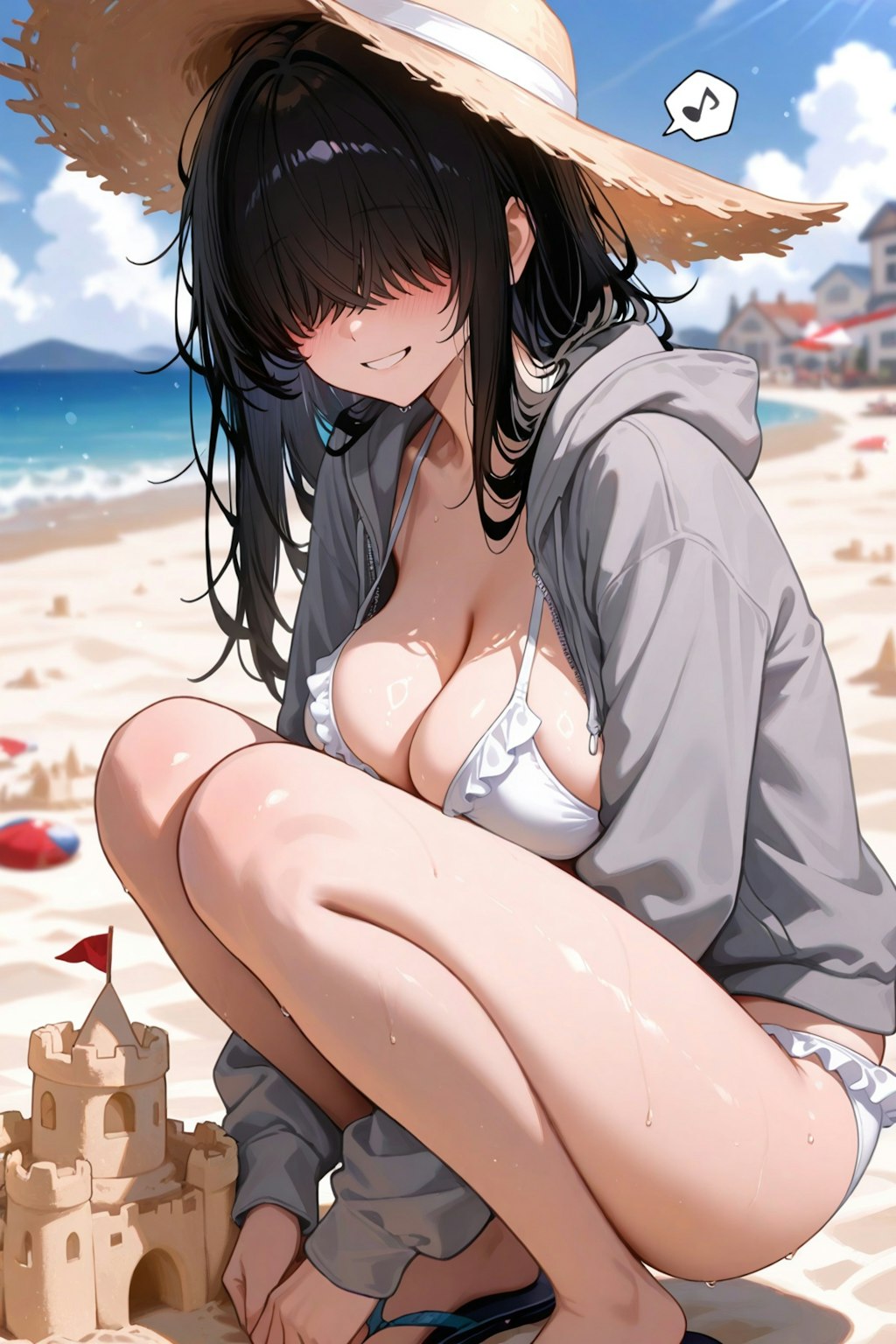 陰キャちゃん、海に行く