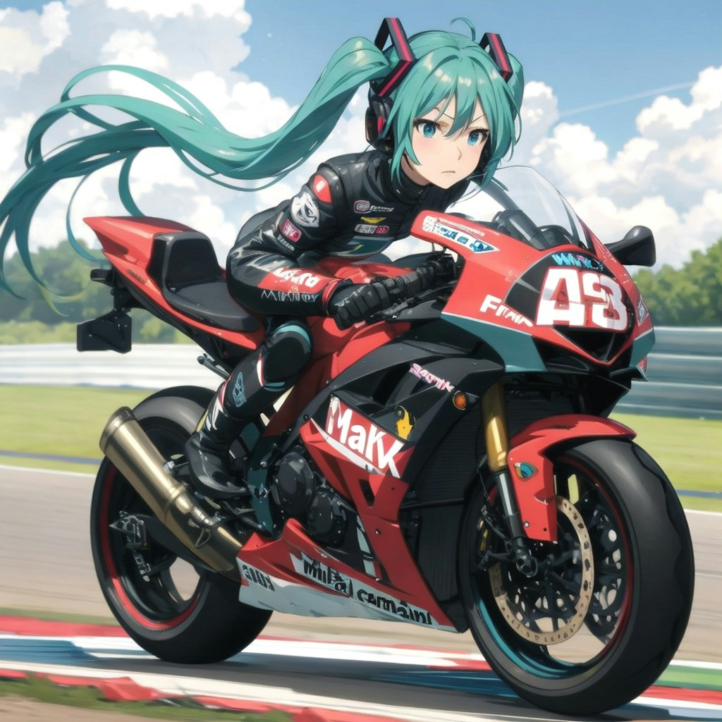 レーサー🏍️ミク🎉🎉🎉