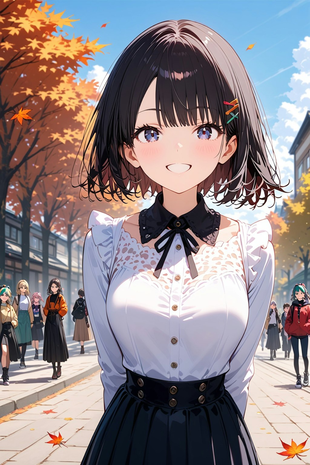 紅葉を見に来たZ世代の女の子