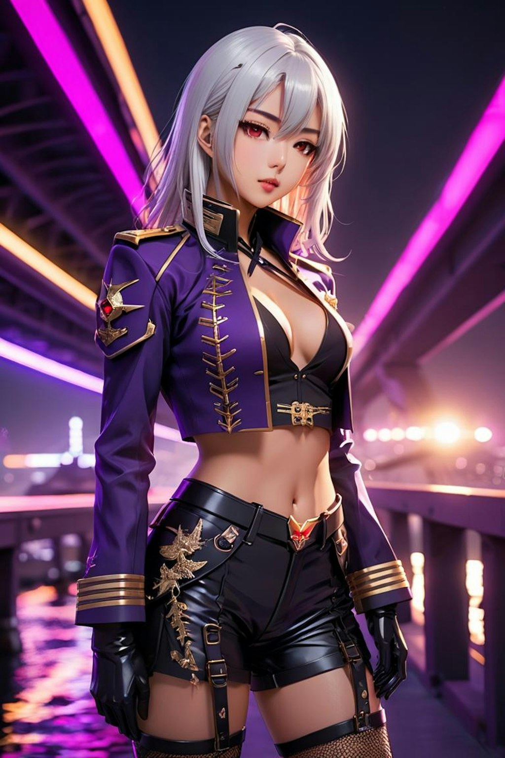 超セクシー銀髪美女:軍人