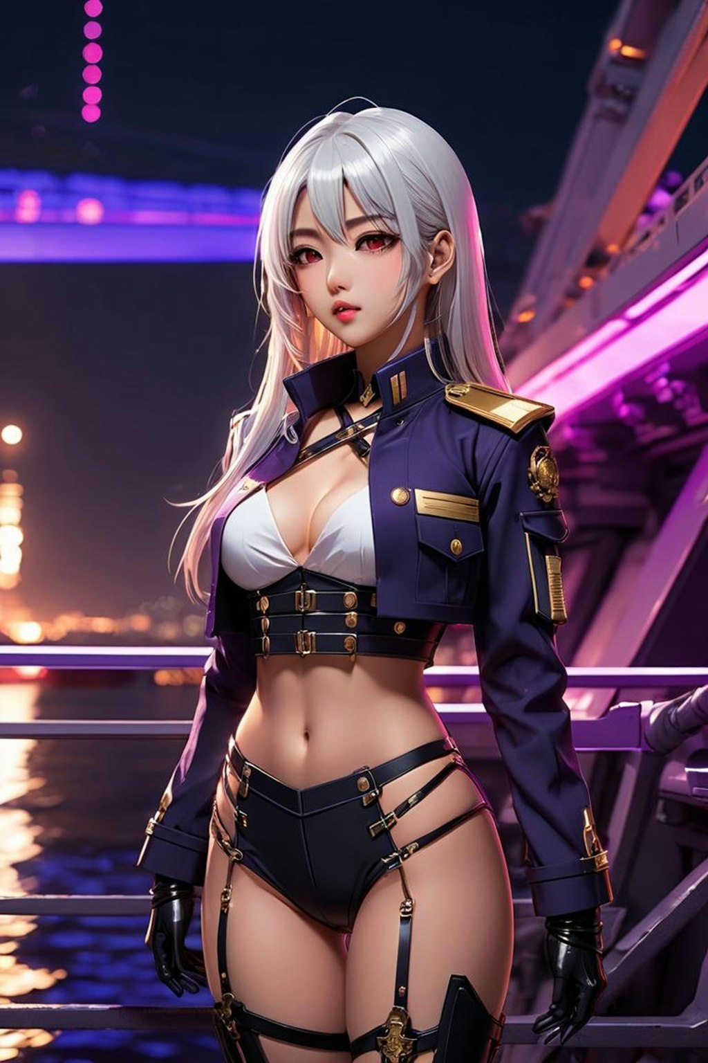 超セクシー銀髪美女:軍人