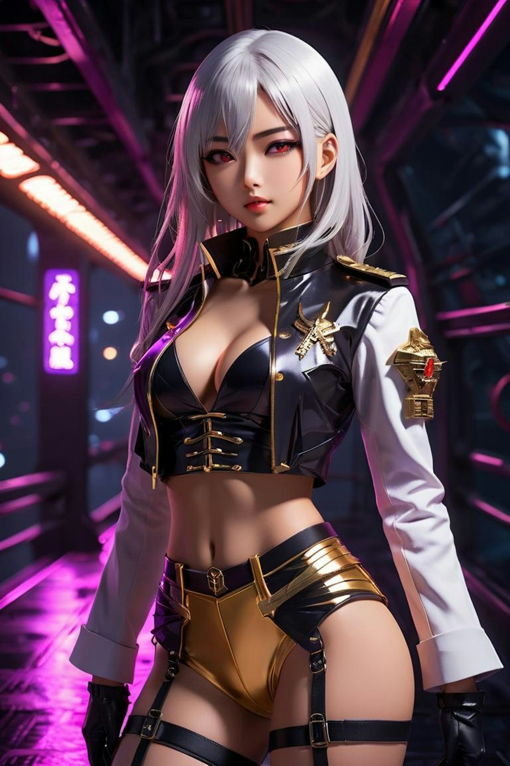 超セクシー銀髪美女:軍人