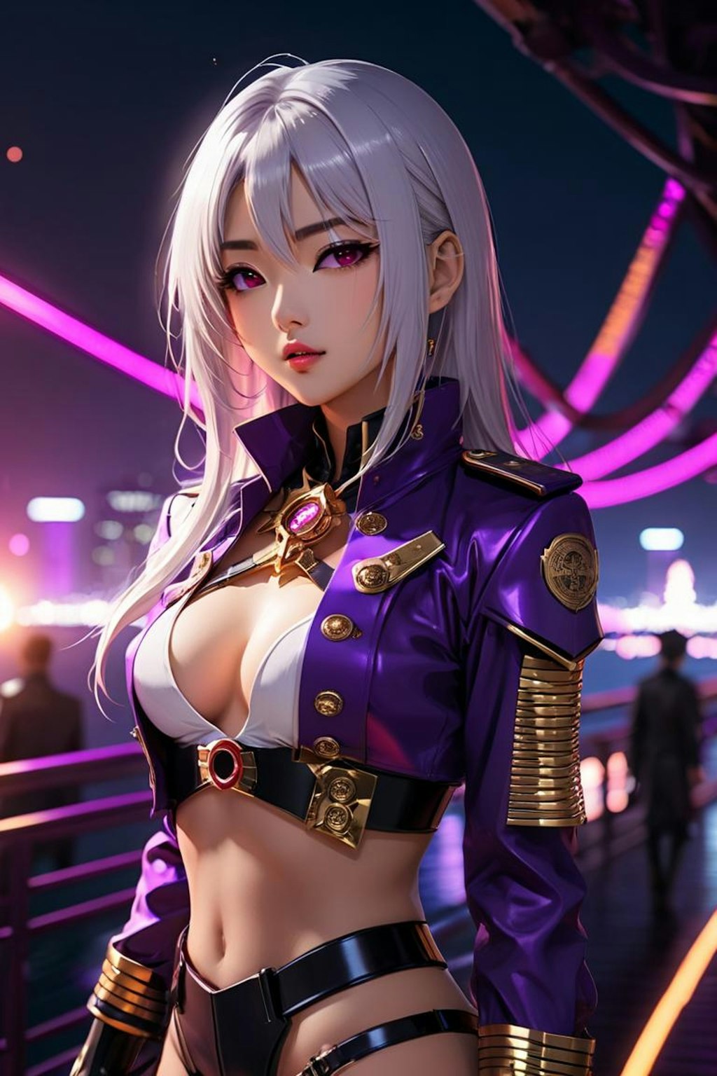 超セクシー銀髪美女:軍人