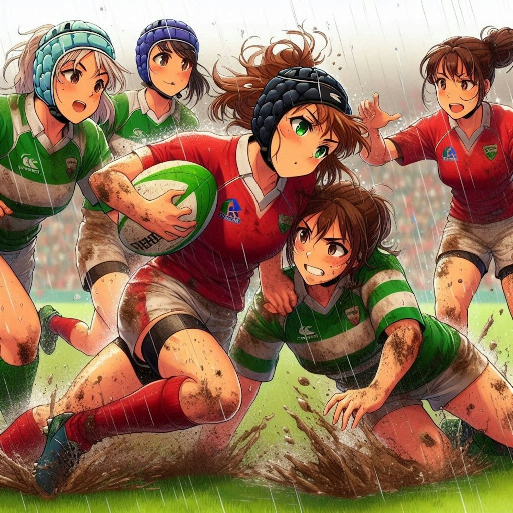 🏉泥まみれの女子ラグビー 111