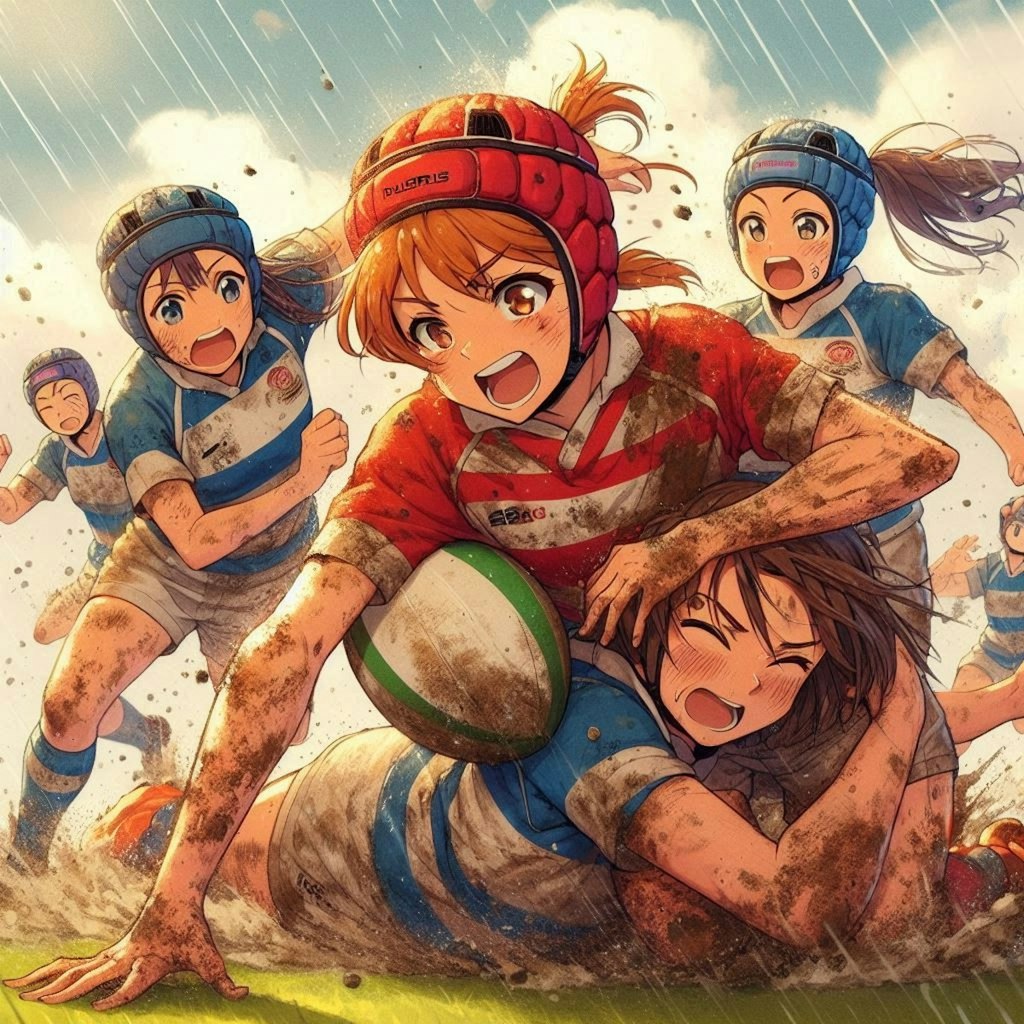 🏉泥まみれの女子ラグビー 111