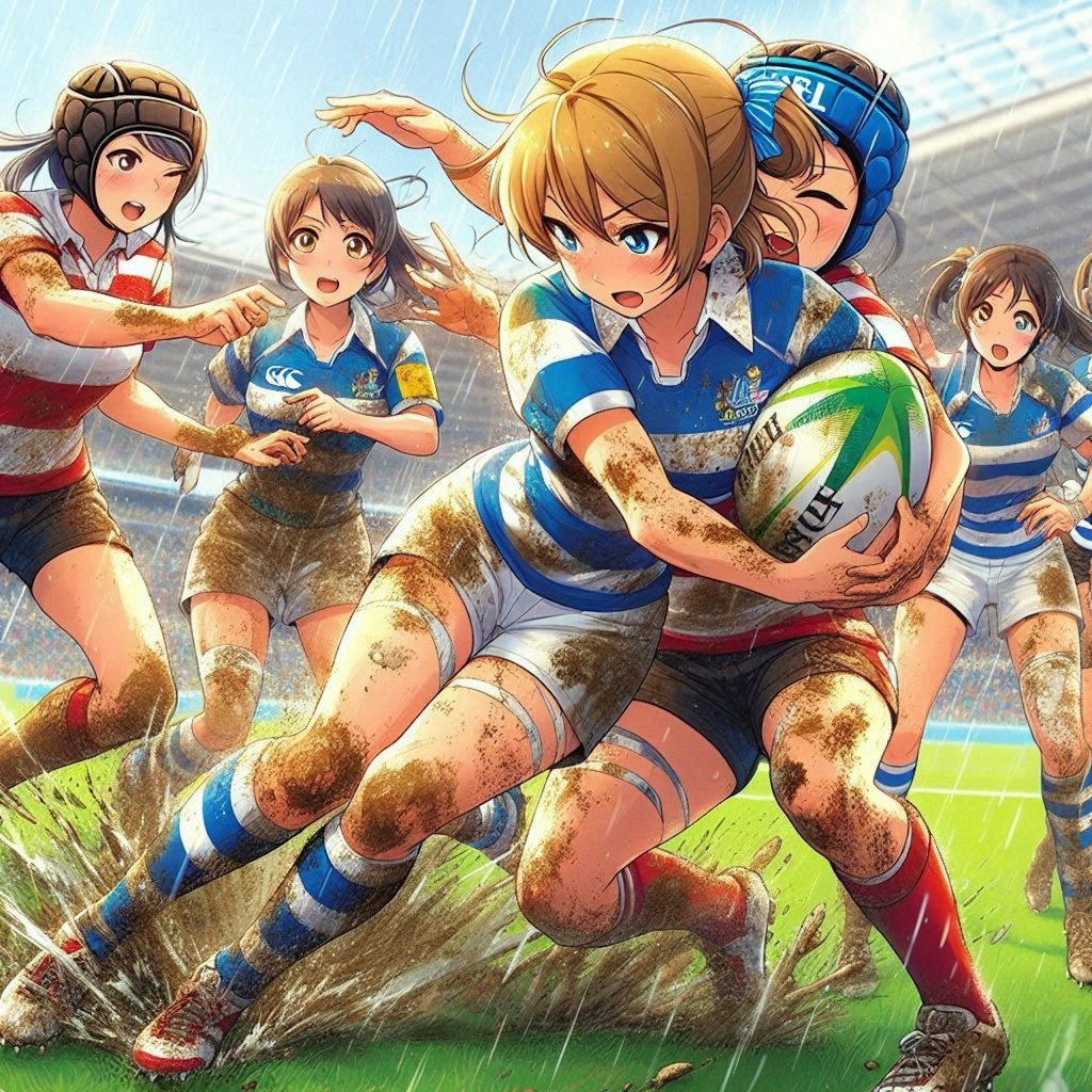 🏉泥まみれの女子ラグビー 111