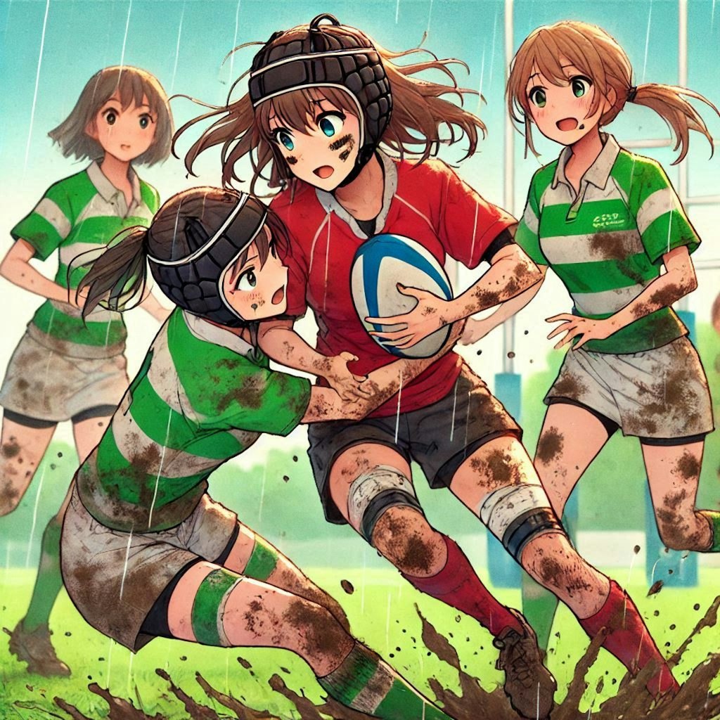 🏉泥まみれの女子ラグビー 111