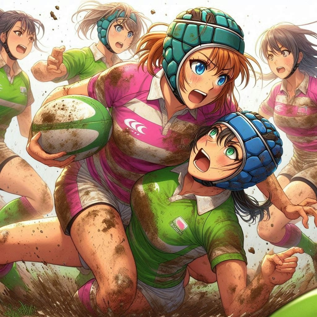 🏉泥まみれの女子ラグビー 111