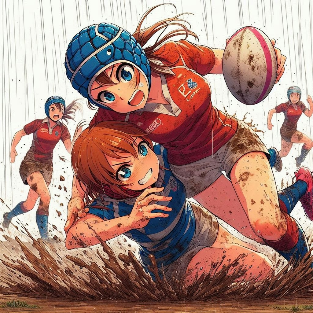 🏉泥まみれの女子ラグビー 111