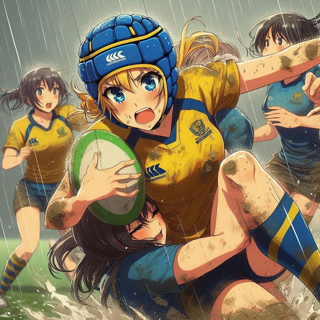 🏉泥まみれの女子ラグビー 111