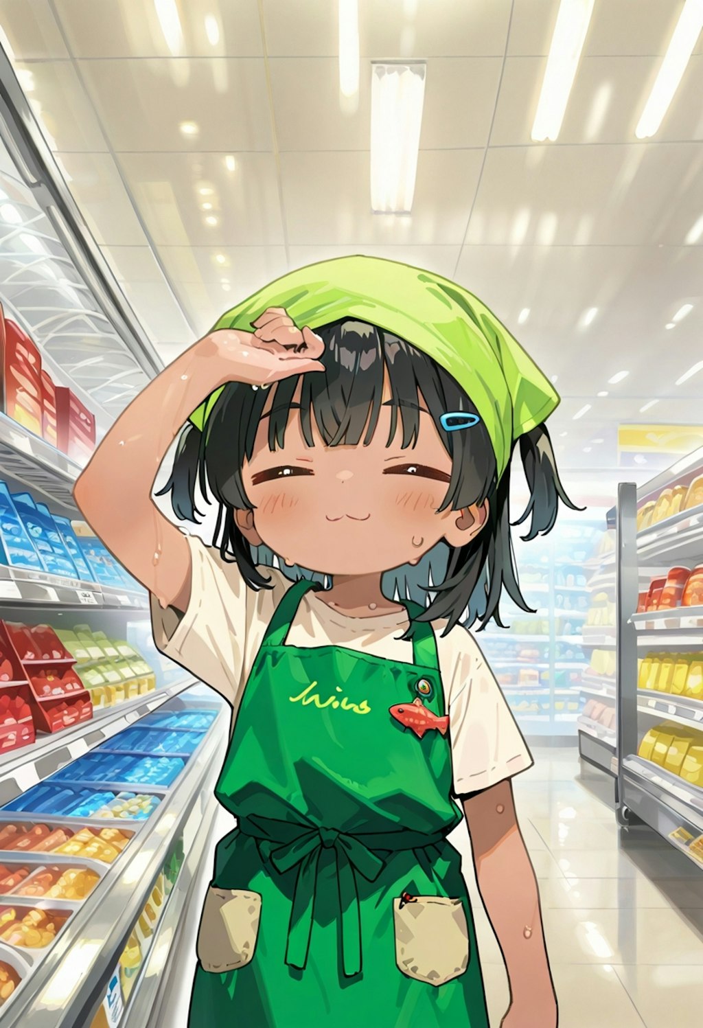 店内を駆け抜けるマグロ