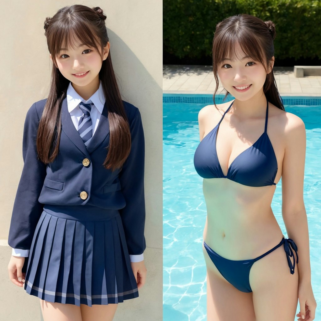 彼女が水着に着替えたら フォト2