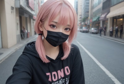 ピンク髪の少女