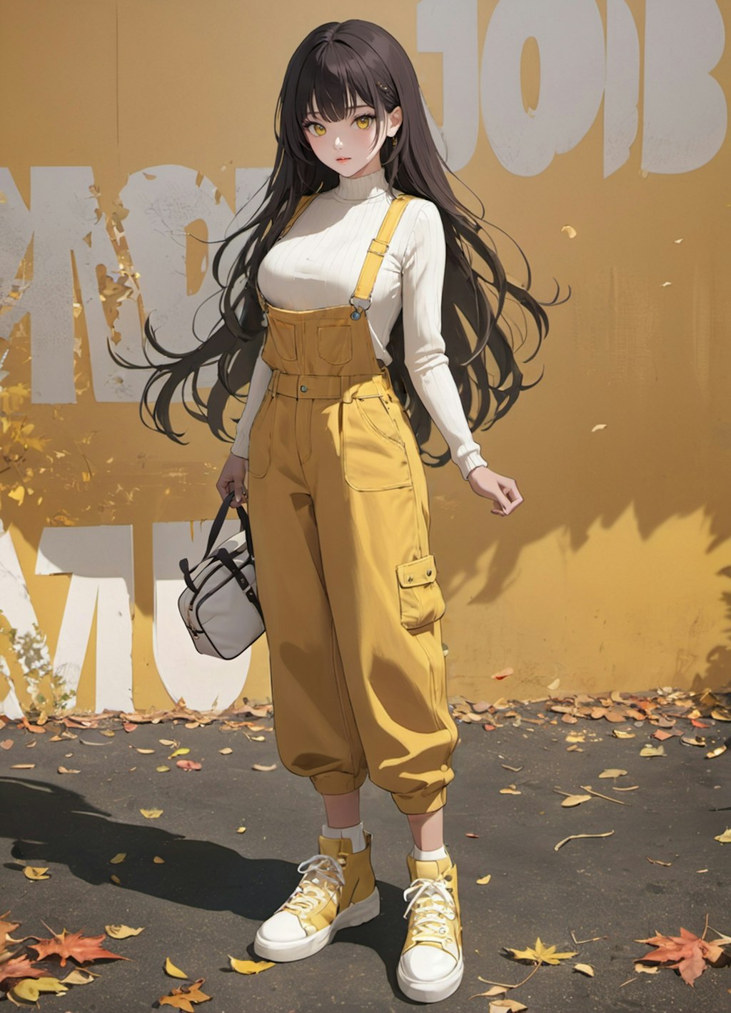 Yellow Overall (とりま秋っぽくしてみました💦）