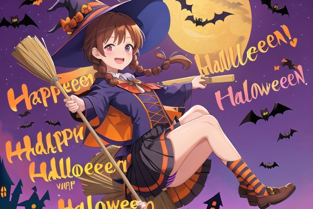 魔法使い見習いのハロウィン　わーい❗️