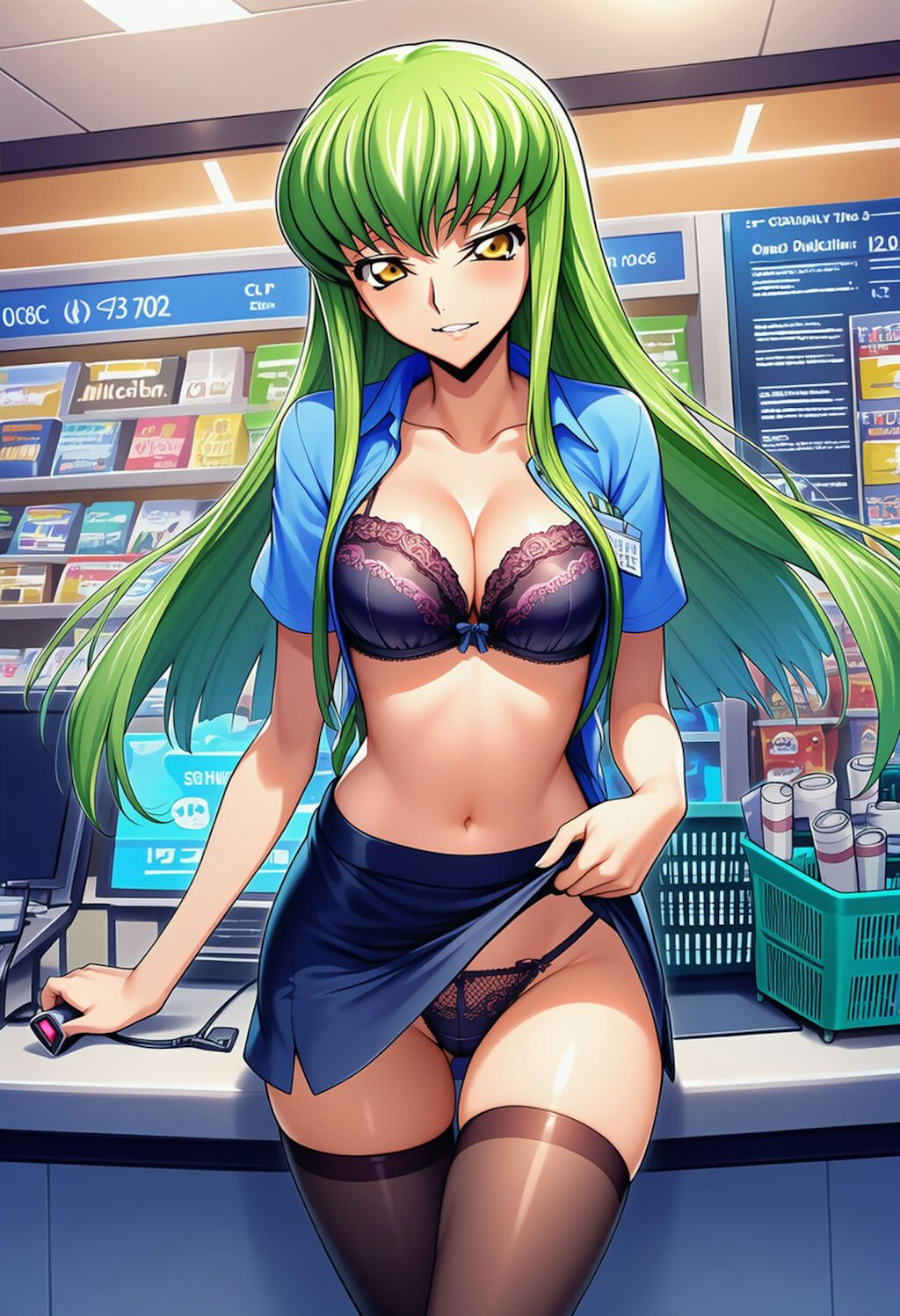 スーパーのレジ係