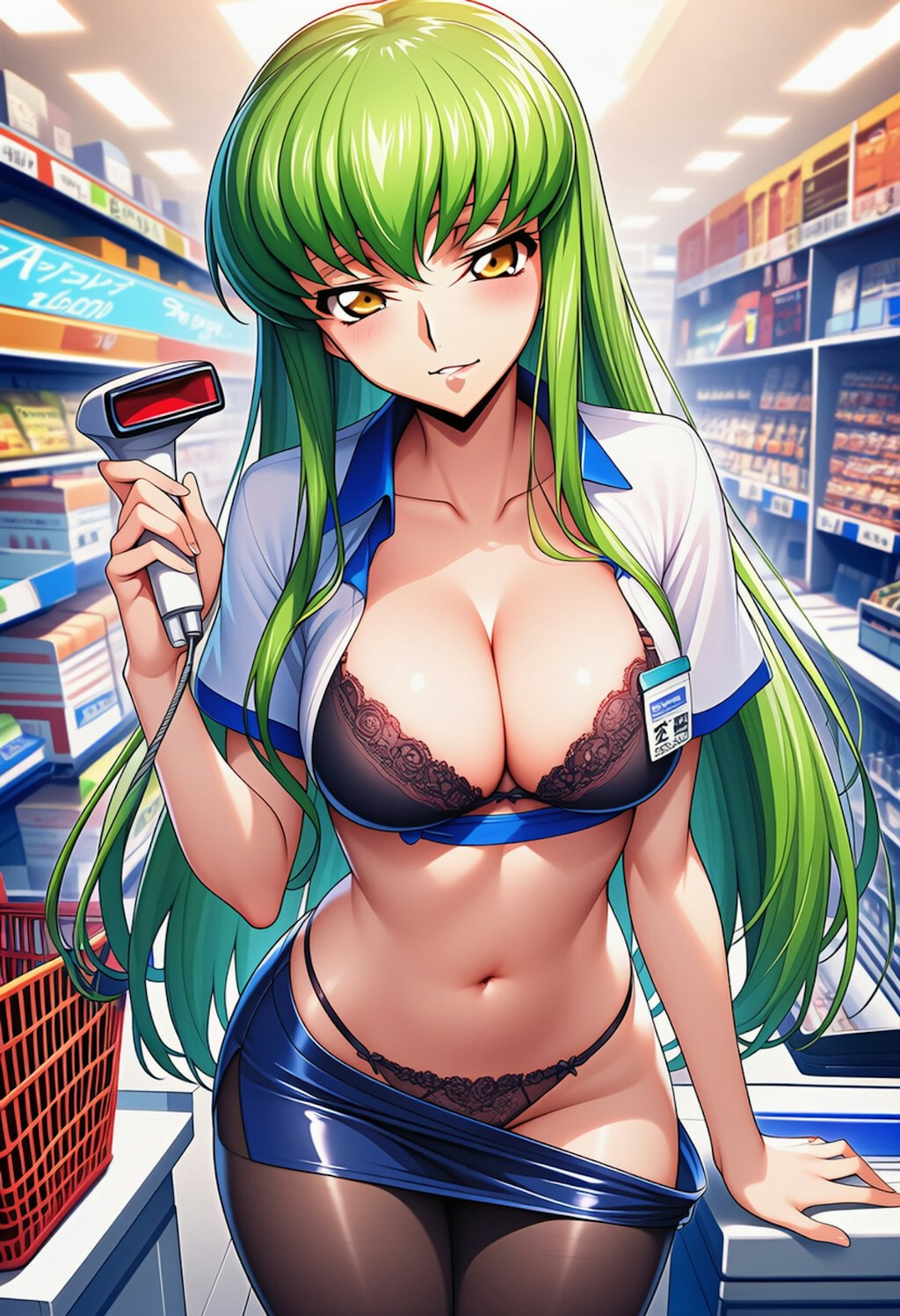 スーパーのレジ係