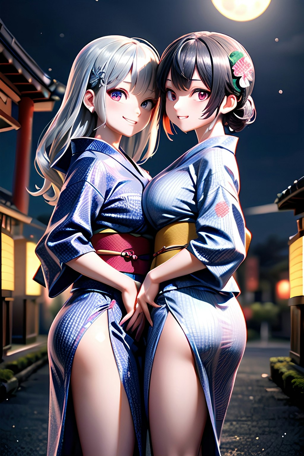 神社裏の百合ップル 💦💦