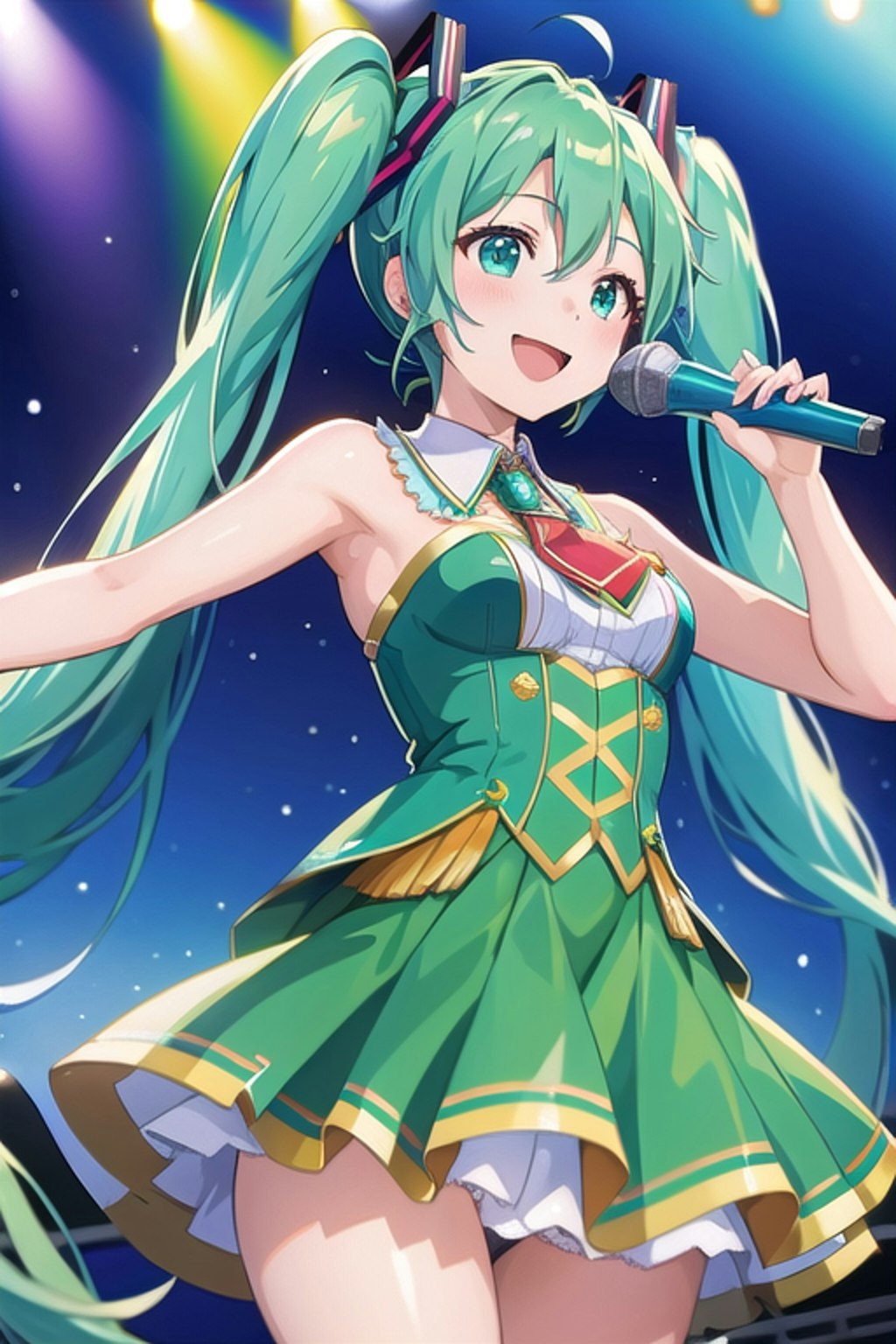 ライブで歌う初音ミク