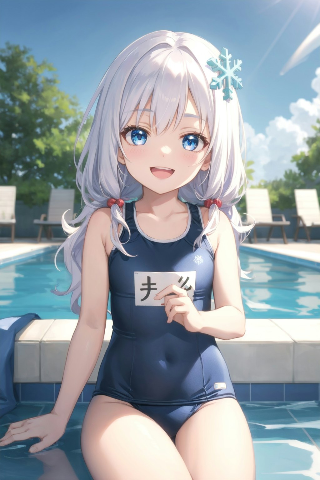 スクール水着の少女