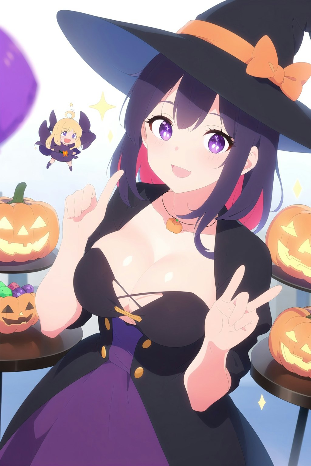 魔女っ子とハロウィン