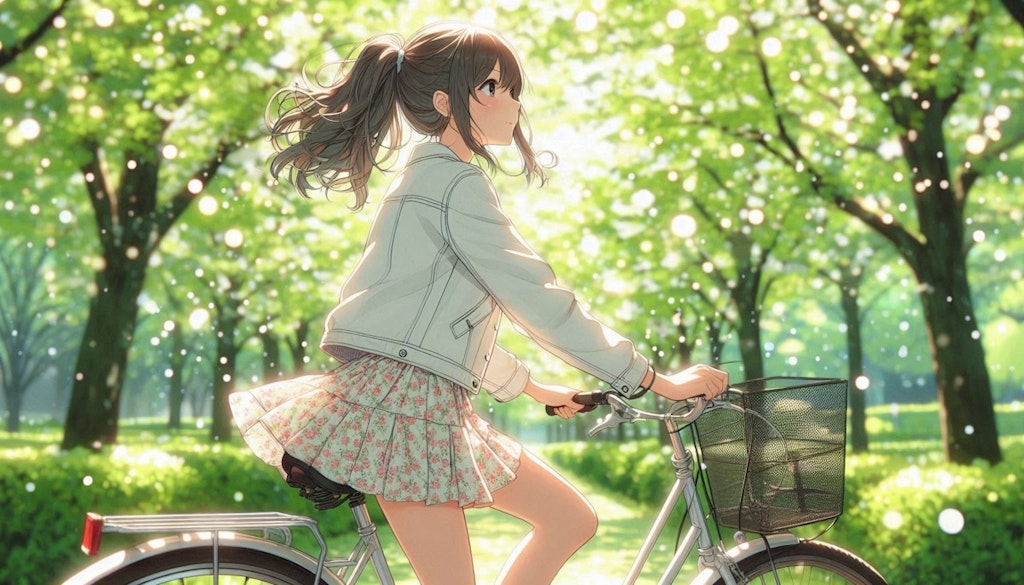 自転車と女の子