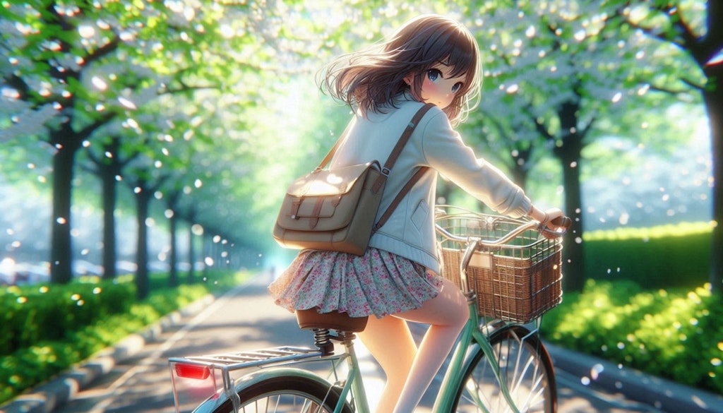 自転車と女の子