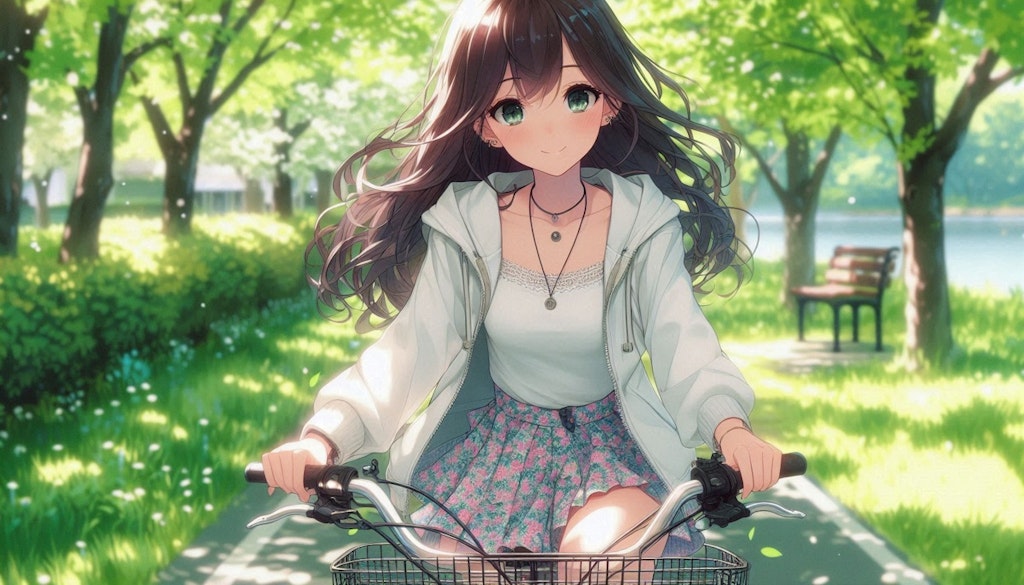 自転車と女の子