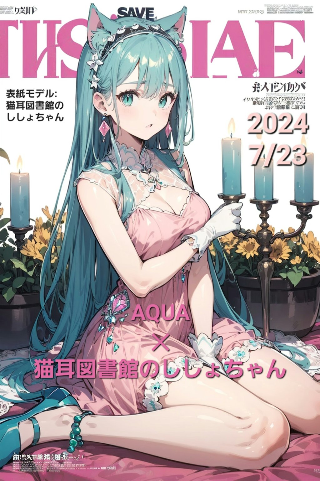 AQUAで雑誌の表紙風テスト✨