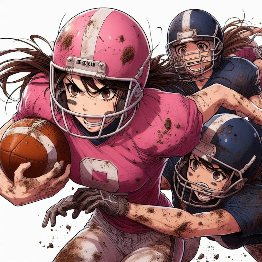 🏈泥まみれの女子アメフト 93