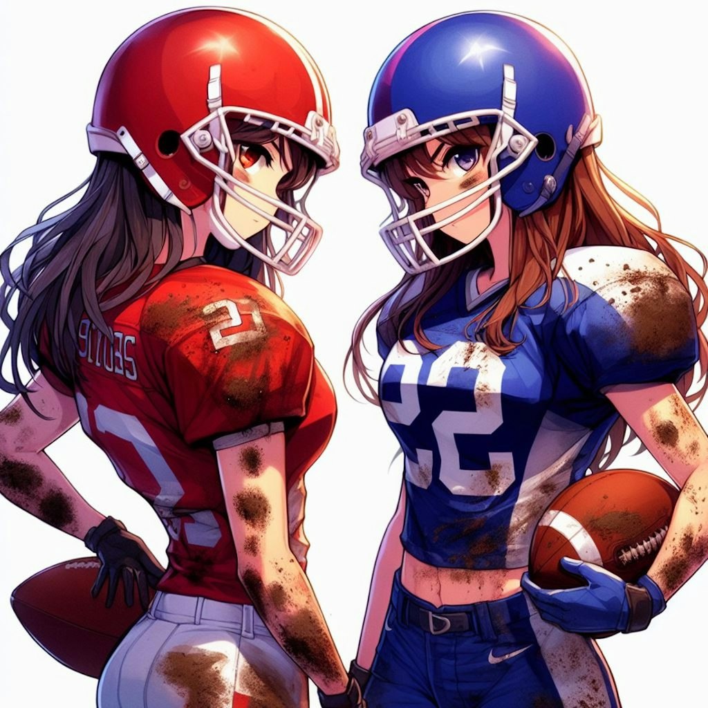 🏈泥まみれの女子アメフト 93