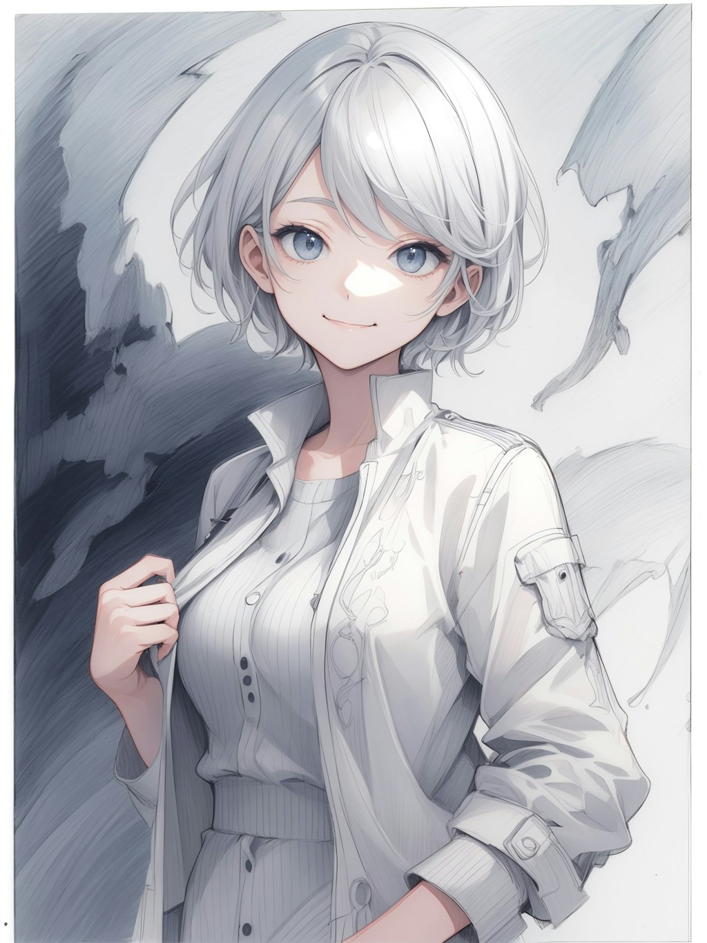 white short hair