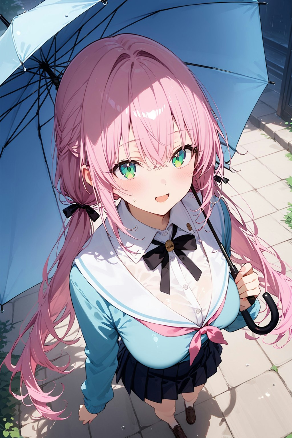 雨の日の桃花