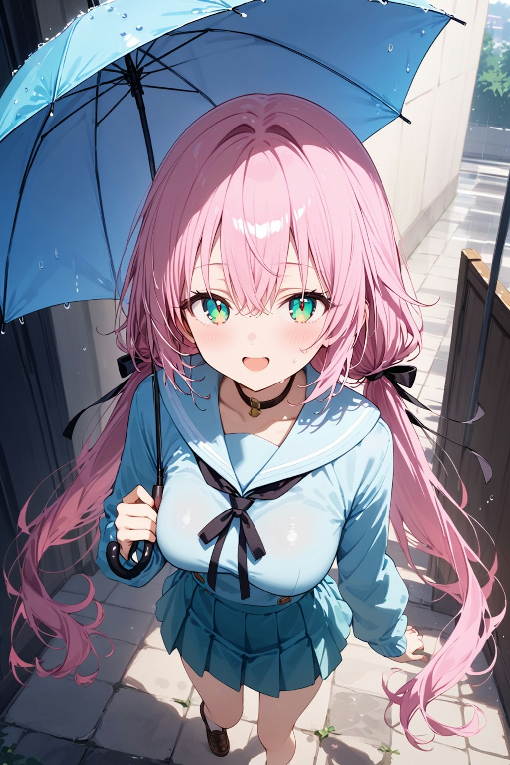 雨の日の桃花