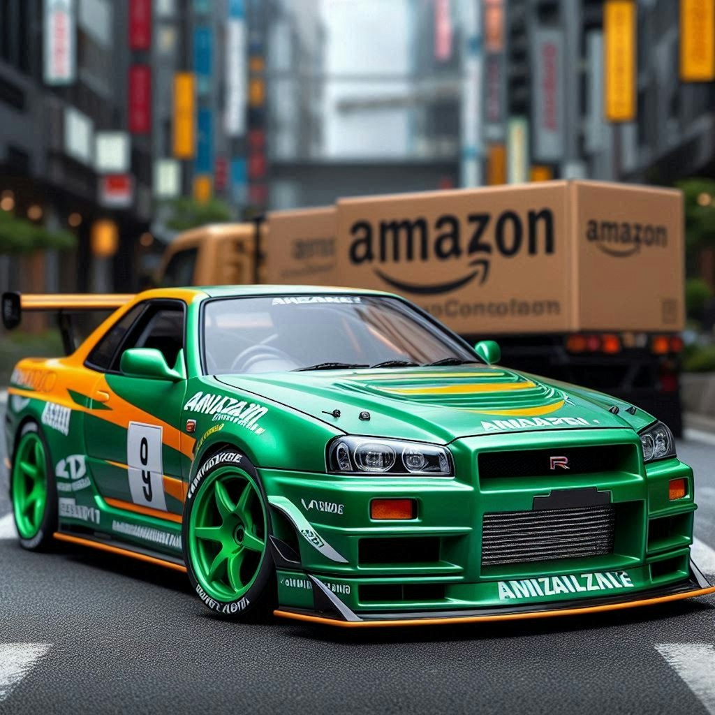 amazonカラーのR34GT-R