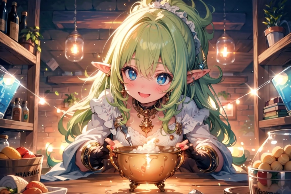 Elf preparing a meal 47