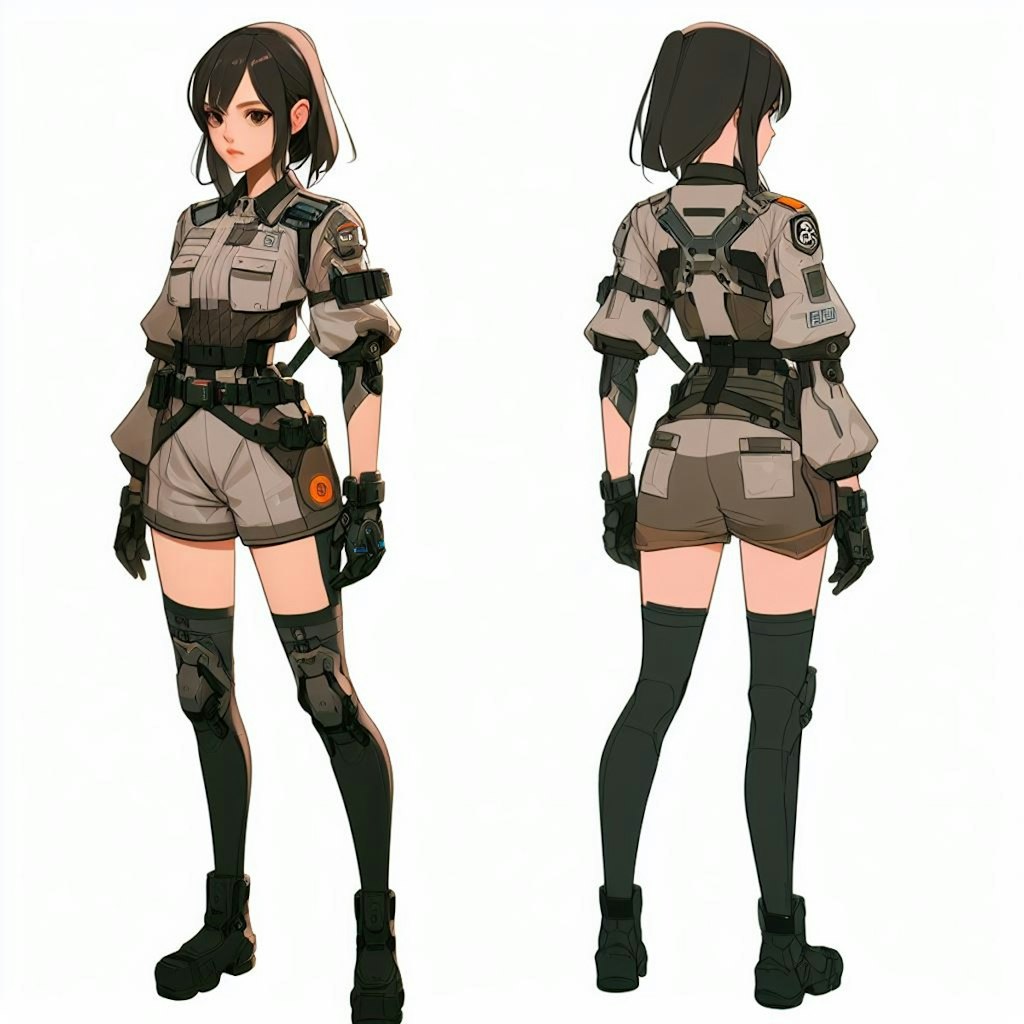 近未来の軍人女性