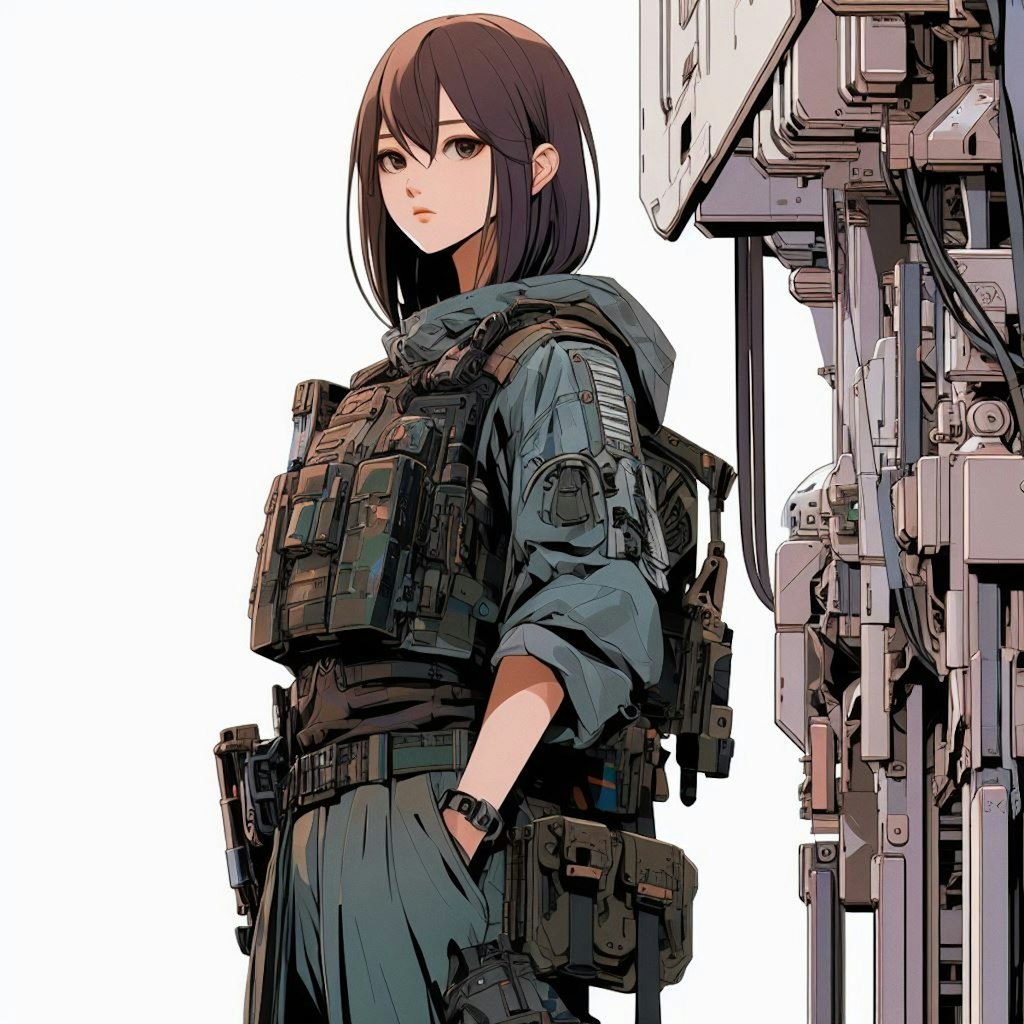 近未来の軍人女性