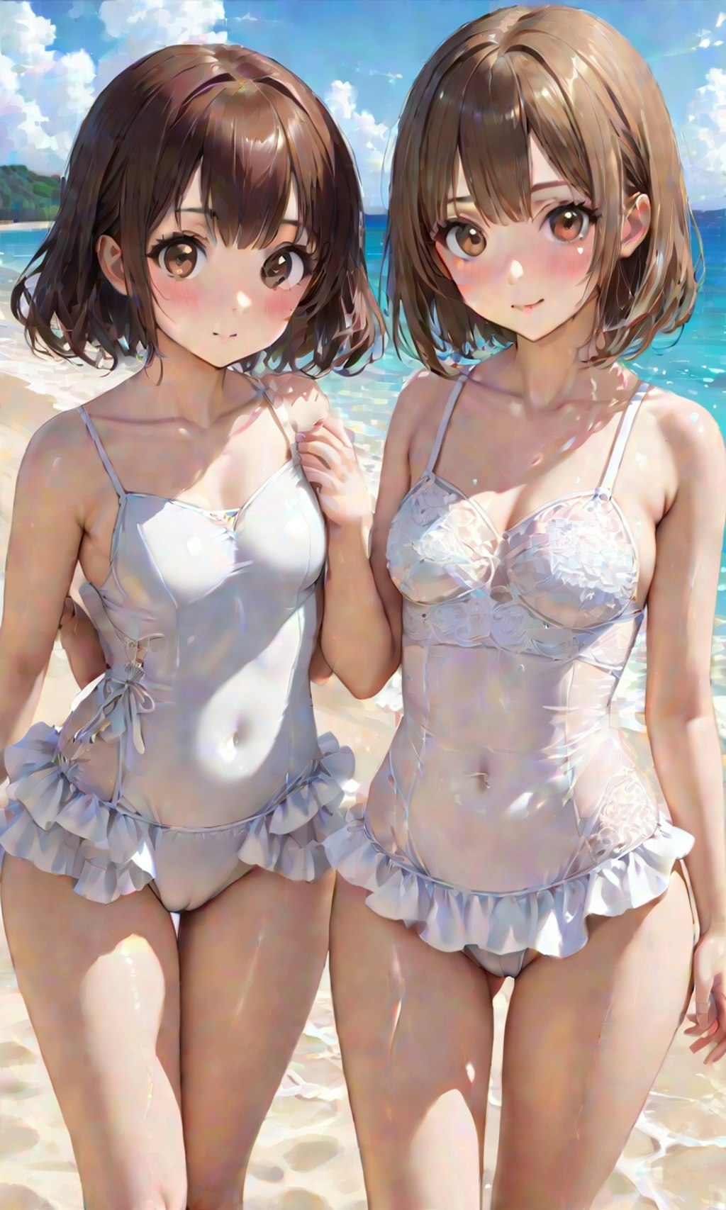 水着と女子高校生と