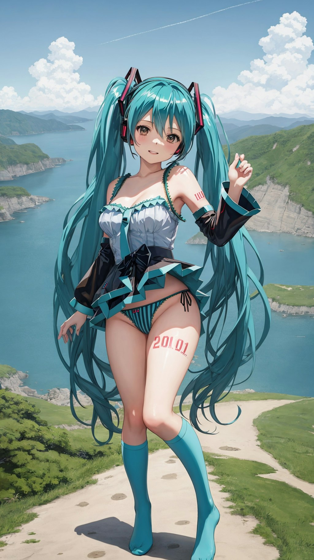 初音ミク風コスプレ撮影　その1