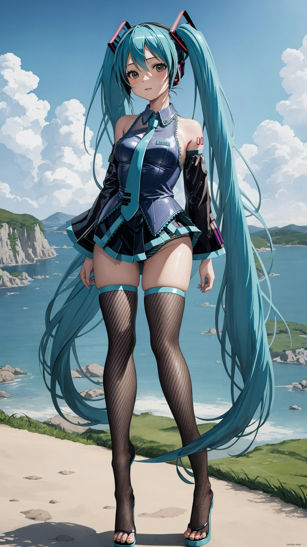 初音ミク風コスプレ撮影　その1