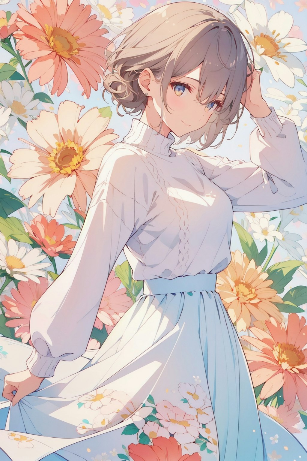 看板娘　flowers