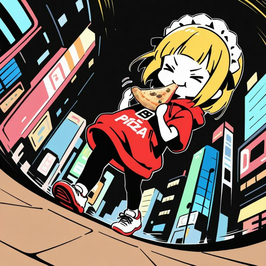 颯爽たるメイドちゃん🍕✨