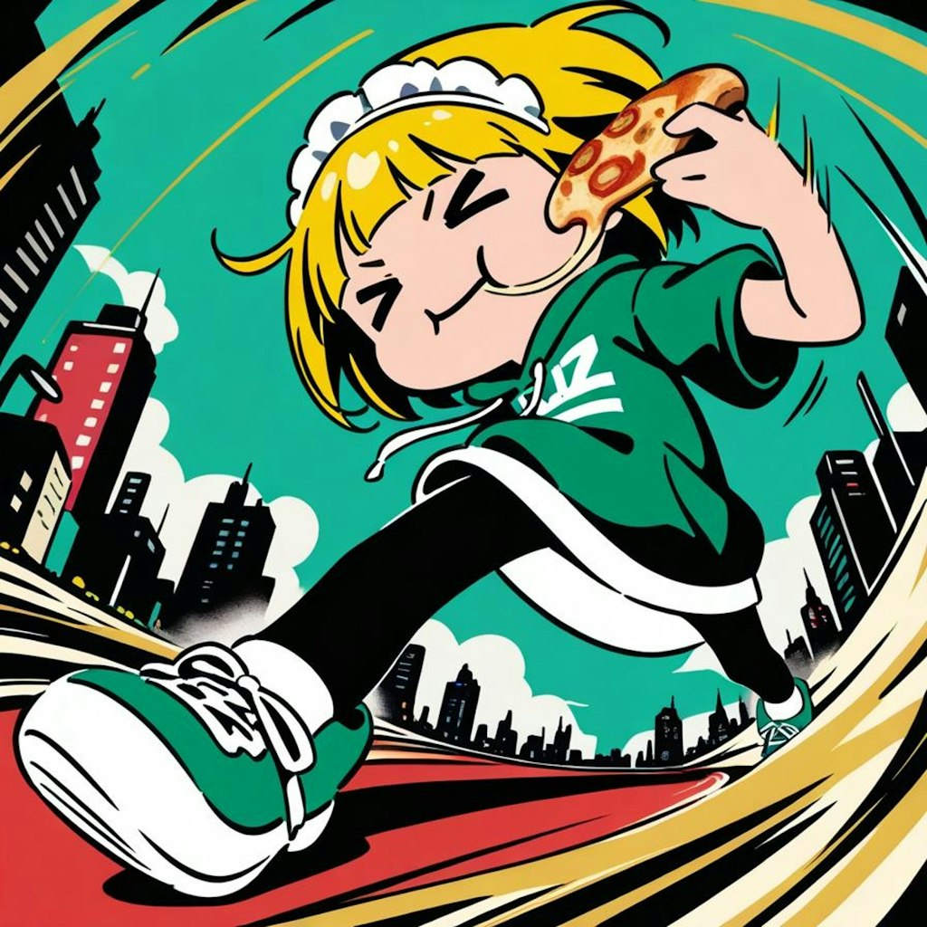 颯爽たるメイドちゃん🍕✨