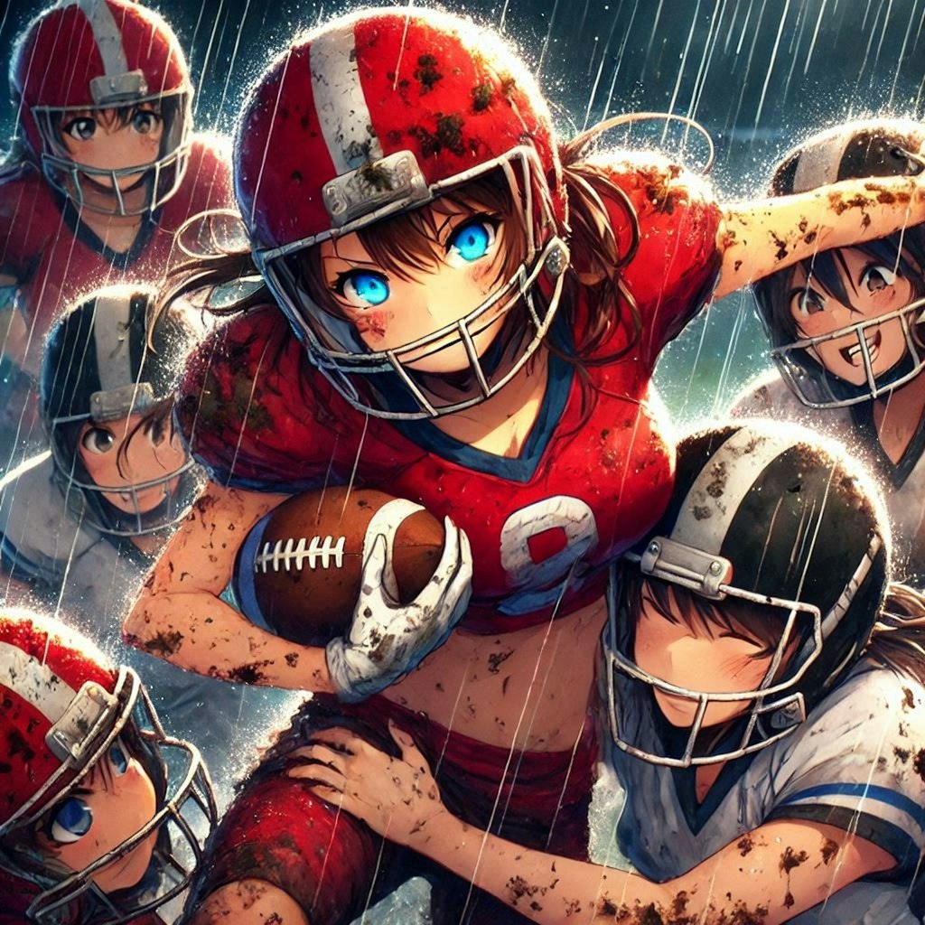 🏈泥まみれの女子アメフト 117