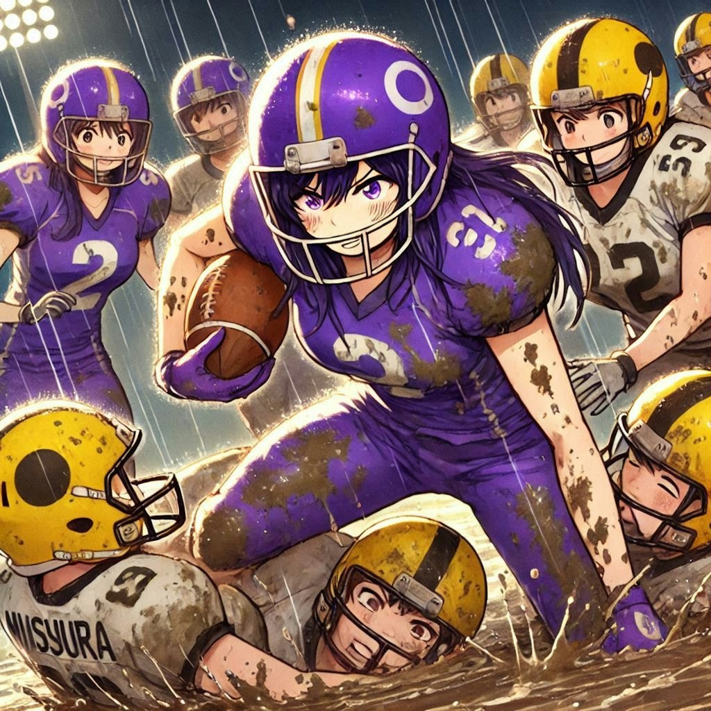 🏈泥まみれの女子アメフト 117