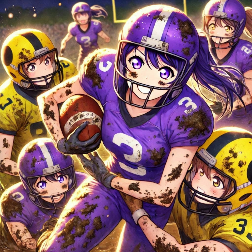 🏈泥まみれの女子アメフト 117