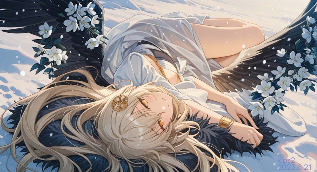 まどろむ堕天使さん（習作）